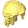 LEGO Jaune clair brillant Ondulé Cheveux avec Bun et Sidebangs avec Trou sur Haut (15499 / 86221)