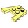 LEGO Jaune clair brillant Coin assiette 3 x 4 avec des encoches pour tenons (28842 / 48183)