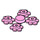 LEGO Fel roze 4 Bloem Heads Aan Sprue (3742 / 56750)