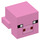 LEGO Fel roze Dier Hoofd met Pig Gezicht met witte snuit (20057 / 28253)