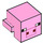 LEGO Bright Pink Animal Head with Pig Face without White Snout (26160 / 66852)
