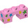 LEGO Bright Pink Arch 1 x 3 with Multicolour Hearts and Stars (4490 / 38930)