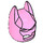 LEGO Leuchtend rosa Batman Cowl Maske mit eckigen Ohren (10113 / 28766)
