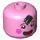 LEGO Bright Pink Big Head with Buddha Face with Hair Tuft (79435 / 101513)