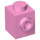 LEGO Leuchtend rosa Backstein 1 x 1 mit Stud auf Eins Seite (87087)
