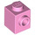 LEGO Leuchtend rosa Backstein 1 x 1 mit Stud auf Eins Seite (87087)