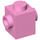 LEGO Leuchtend rosa Backstein 1 x 1 mit Bolzen auf Zwei Gegenüberliegende Seiten (47905)