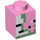 LEGO Bright Pink Brick 1 x 1 with Zombie Pigman Decoration (3005 / 17071)