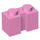 LEGO Bright Pink Brick 1 x 2 with Groove (4216)