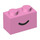LEGO Bright Pink Brick 1 x 2 with Smile with Bottom Tube (102574 / 102701)