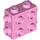 LEGO Leuchtendes Rosa Stein 1 x 2 x 1.6 mit Seite und Ende Noppen (67329)