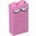 LEGO Fel roze Steen 1 x 2 x 3 met Eleven&#039;s Dress en Wit Collar (22886 / 96940)