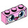 LEGO Leuchtend rosa Backstein 1 x 3 mit Groß Smile (3622 / 38294)