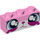 LEGO Bright Pink Brick 1 x 3 with Cat Face &#039;Sad Unikitty&#039; (3622 / 20729)