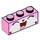 LEGO Leuchtend rosa Backstein 1 x 3 mit Katze Gesicht &#039;Unikitty&#039; (3622 / 52732)