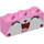 LEGO Leuchtend rosa Backstein 1 x 3 mit Katze Gesicht &#039;Unikitty&#039; (3622 / 52732)