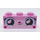 LEGO Bright Pink Brick 1 x 3 with Smiling unikitty face (3622 / 47760)
