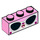 LEGO Bright Pink Brick 1 x 3 with Unikitty Face with sunglasses (3622 / 60437)