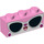 LEGO Leuchtend rosa Backstein 1 x 3 mit Unikitty Gesicht mit sunglasses (3622 / 60437)