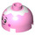 LEGO Bright Pink Brick 2 x 2 Round with Dome Top with Ice Cream Cone Face (Hollow Stud, Axle Holder) (18841 / 59440)