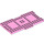 LEGO Bright Pink Brick 8 x 16 with 1 x 4 Sections for Inter-locking (18922)