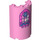 LEGO Bright Pink Cylinder 2 x 4 x 5 Half with Pink Window (35312 / 101811)