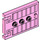 LEGO Klar rosa Dør 1 x 5 x 3 med Håndtak (93096)