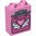 LEGO Bright Pink Duplo Brick 1 x 2 x 2 with pink heart in hands sign with Bottom Tube (15847 / 33356)