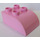 LEGO Leuchtend rosa Duplo Backstein 2 x 3 mit Gebogenes Oberteil (2302)