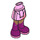 LEGO Leuchtend rosa Hüfte mit Basic Gebogen Skirt mit Magenta Boots mit Silber Stars mit dickem Scharnier (35634)