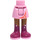 LEGO Leuchtend rosa Hüfte mit Basic Gebogen Skirt mit Magenta Boots mit Silber Stars mit dickem Scharnier (35634)