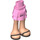 LEGO Rose pétant Hanche avec Court Double Layered Skirt avec Dark Brown Sandals (35629 / 92818)