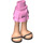 LEGO Fel roze Heup met Kort Dubbele Layered Rok met Dark Bruin Sandals (35629 / 92818)