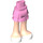 LEGO Leuchtend rosa Hüfte mit Kurz Doppelt Layered Skirt mit Weiß Open Shoes (92818)