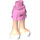 LEGO Fel roze Heup met Kort Dubbele Layered Rok met Wit Open Shoes (92818)