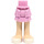 LEGO Rosa brillante Cadera con Corto Doble Layered Falda con Blanco Open Shoes (92818)