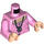 LEGO Klar rosa Lavendel Brun med Lavendel Topp og Lilla Bukse Minifigur Overkropp (973 / 76382)