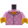 LEGO Leuchtendes Rosa Minifigur Torso Pyjama oben, 4 Knöpfe und Weiß Rabbits Muster (973)