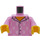 LEGO Bright Pink Minifig Torso Pyjama Top, 4 Buttons and White Rabbits Pattern (973)