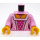 LEGO Klarrosa Minifigur Kropp Rococo Aristocrat (973 / 76382)