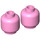 LEGO Fel roze Minifigure Hoofd (Verzonken Solid Stud) (3274 / 3626)