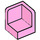 LEGO Fel roze Paneel 1 x 1 Hoek met Afgeronde hoeken (6231)