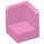 LEGO Fel roze Paneel 1 x 1 Hoek met Afgeronde hoeken (6231)