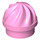 LEGO Fel roze Plaat 1 x 1 Ronde met Swirled Top (3338 / 15470)
