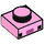 LEGO Leuchtend rosa Platte 1 x 1 mit 2 Schwarz Squares und Dark Pink Rectangle (Minecraft Axolotl Gesicht) (1014 / 3024)