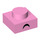 LEGO Fel roze Plaat 1 x 1 met Zwart semicircle/eyebrow (3024 / 66045)