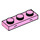 LEGO Bright Pink Plate 1 x 3 with black eyebrows (3623)