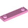 LEGO Klar rosa Plate 1 x 4 med To Knotter med Rille (41740)