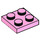 LEGO Bright Pink Plate 2 x 2 (3022)
