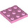 LEGO Klar rosa Plate 3 x 3 (11212)